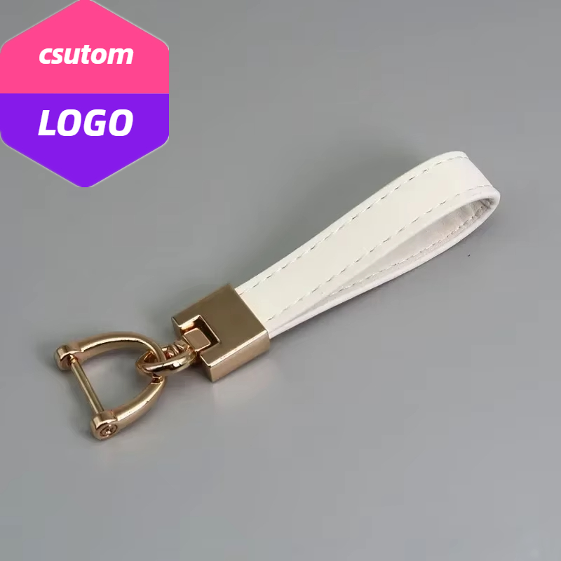 Leatherwork Keychain - Laser Engrave Vintage Cowhide Leather Metal