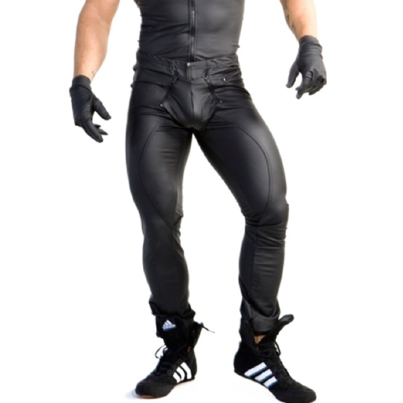 Mens Shiny Faux Leather Tights - огляд і ціна Leather Work Pants