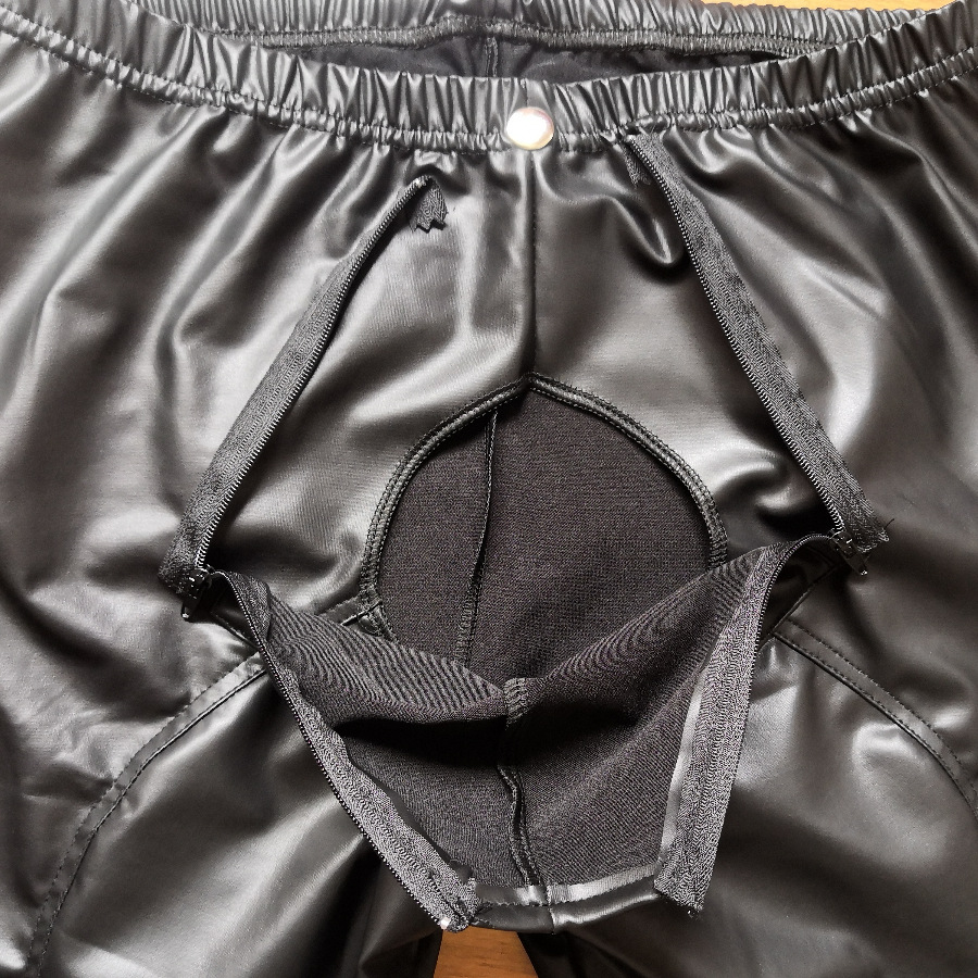 Mens Shiny Faux Leather Tights - огляд і ціна Leather Work Pants