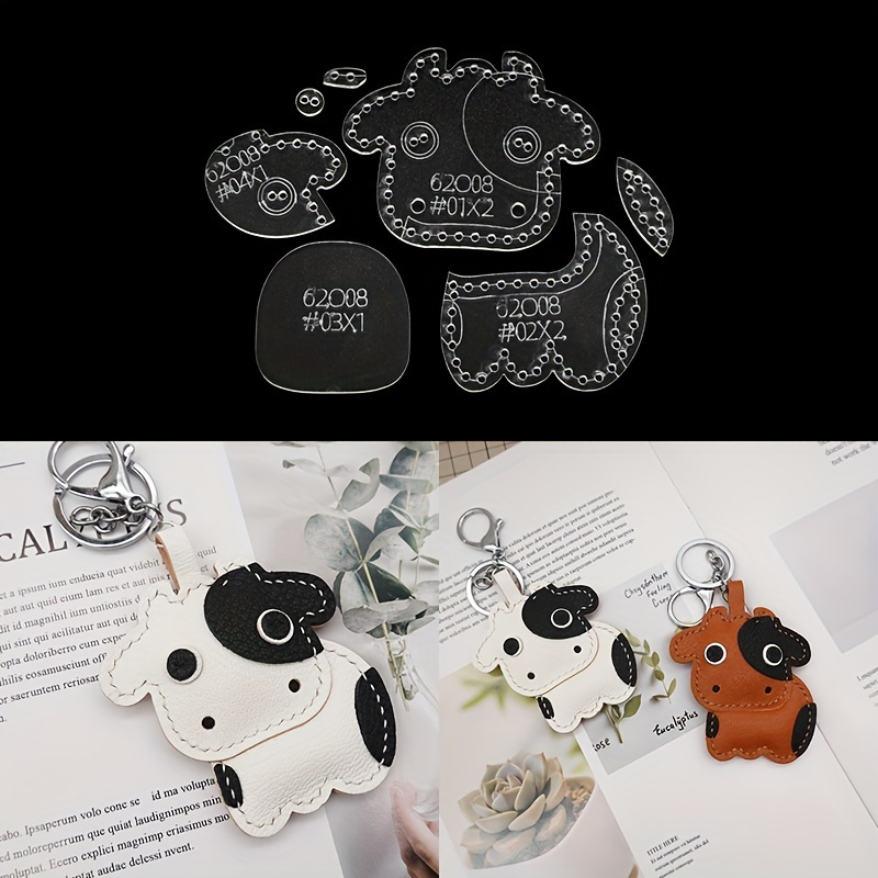 7pcs/set Cute Cartoon Cow Acry - огляд і ціна Leather Workshop
