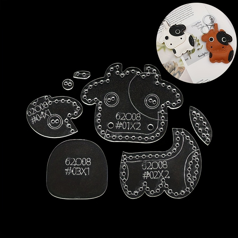 7pcs/set Cute Cartoon Cow Acry - огляд і ціна Leather Workshop