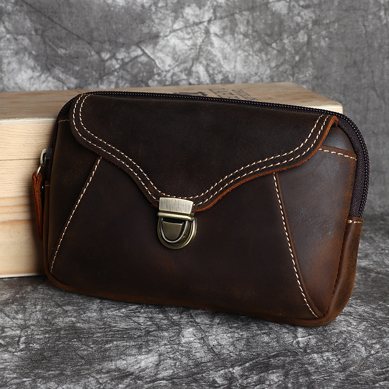 Men's leather waist bag, men's - огляд і ціна Leather Work Pants