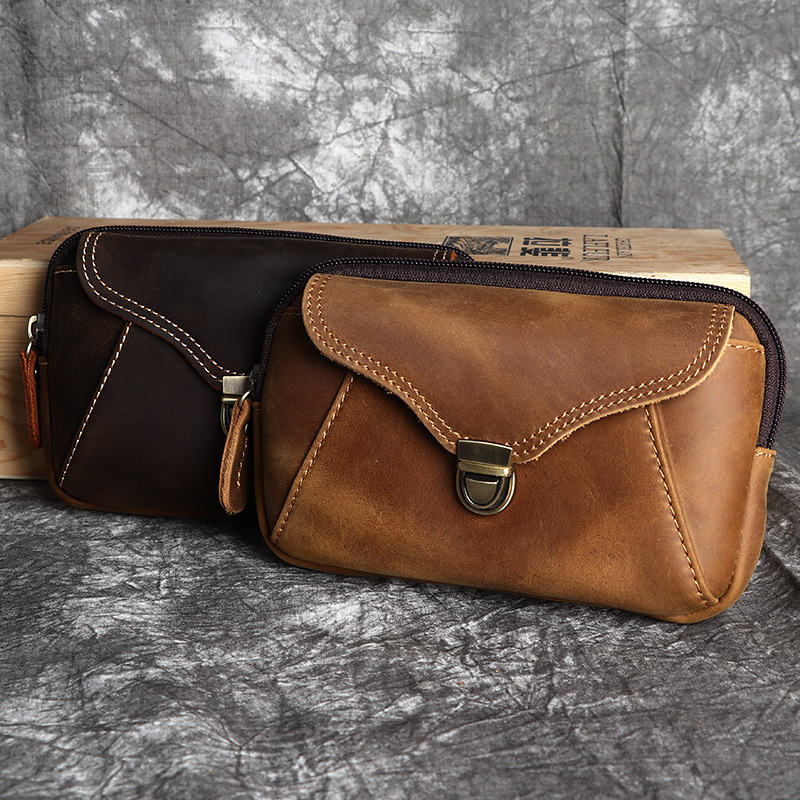 Men's leather waist bag, men's - огляд і ціна Leather Work Pants