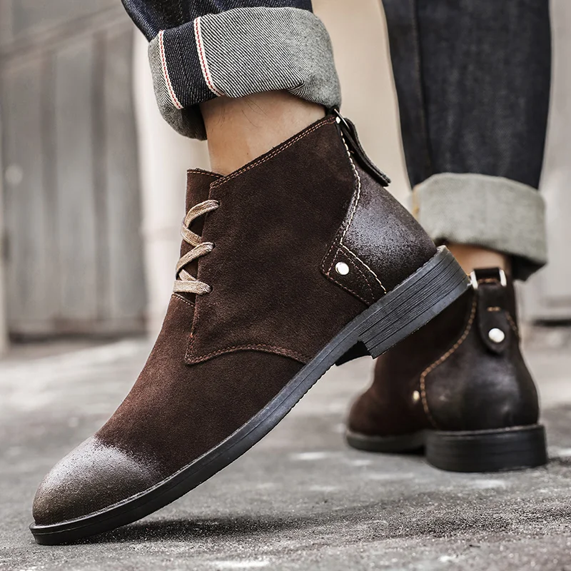 New Cow Suede Ankle Boots Hand - огляд і ціна Leather Workshop