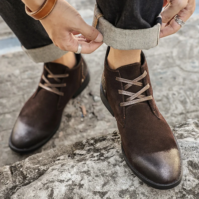 New Cow Suede Ankle Boots Hand - огляд і ціна Leather Workshop
