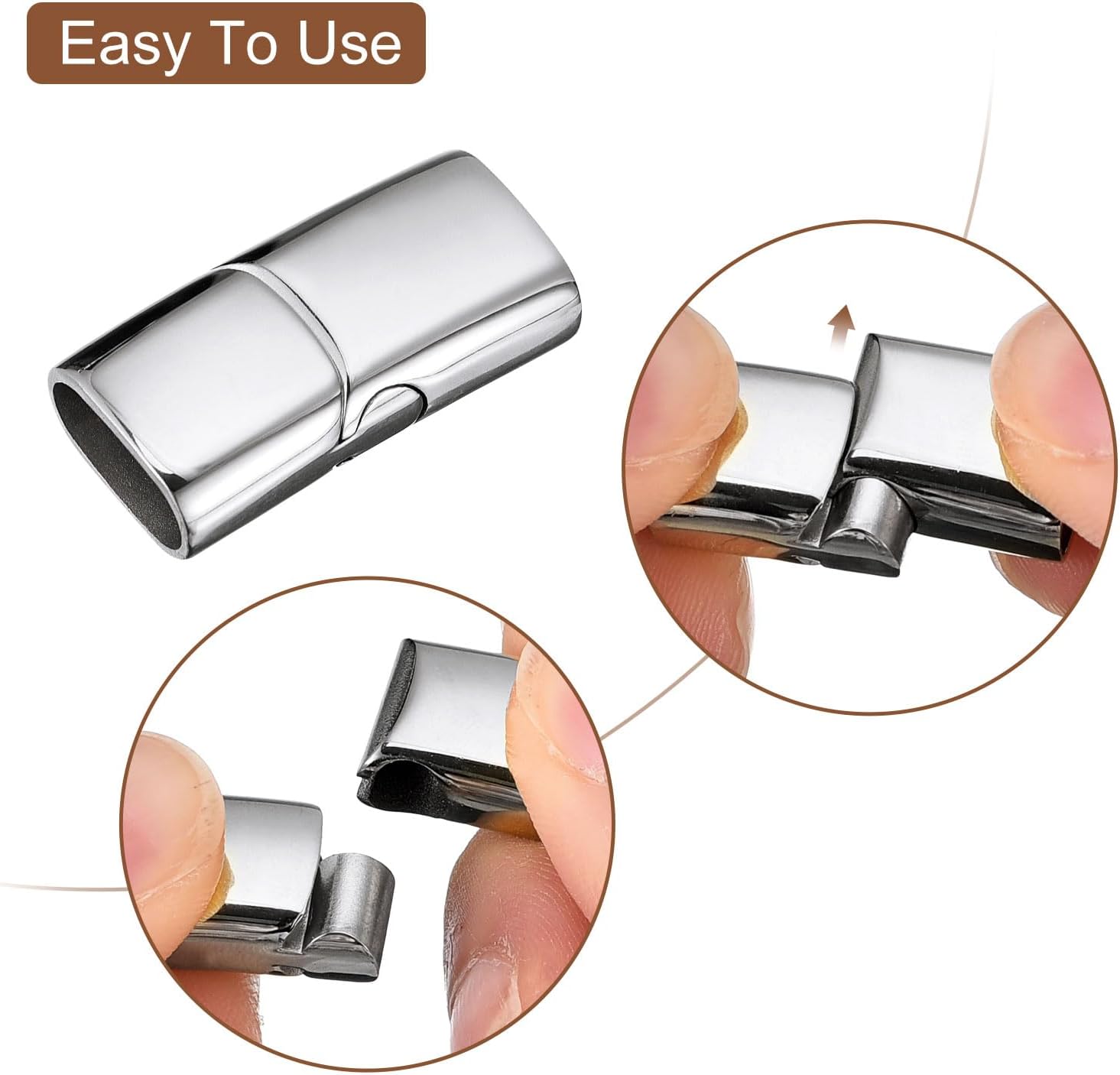 Stainless Steel Magnetic Clasp - огляд і ціна Leatherwork Diy