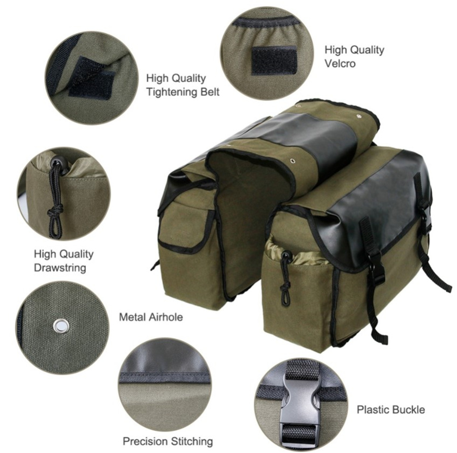 Canvas Leather Rear Saddlebag  - огляд і ціна Leather Workshop