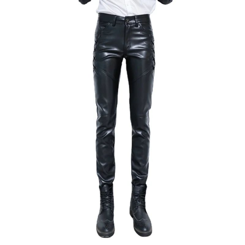 New Fashion Mens PU Leather Pa - огляд і ціна Leather Work Pants