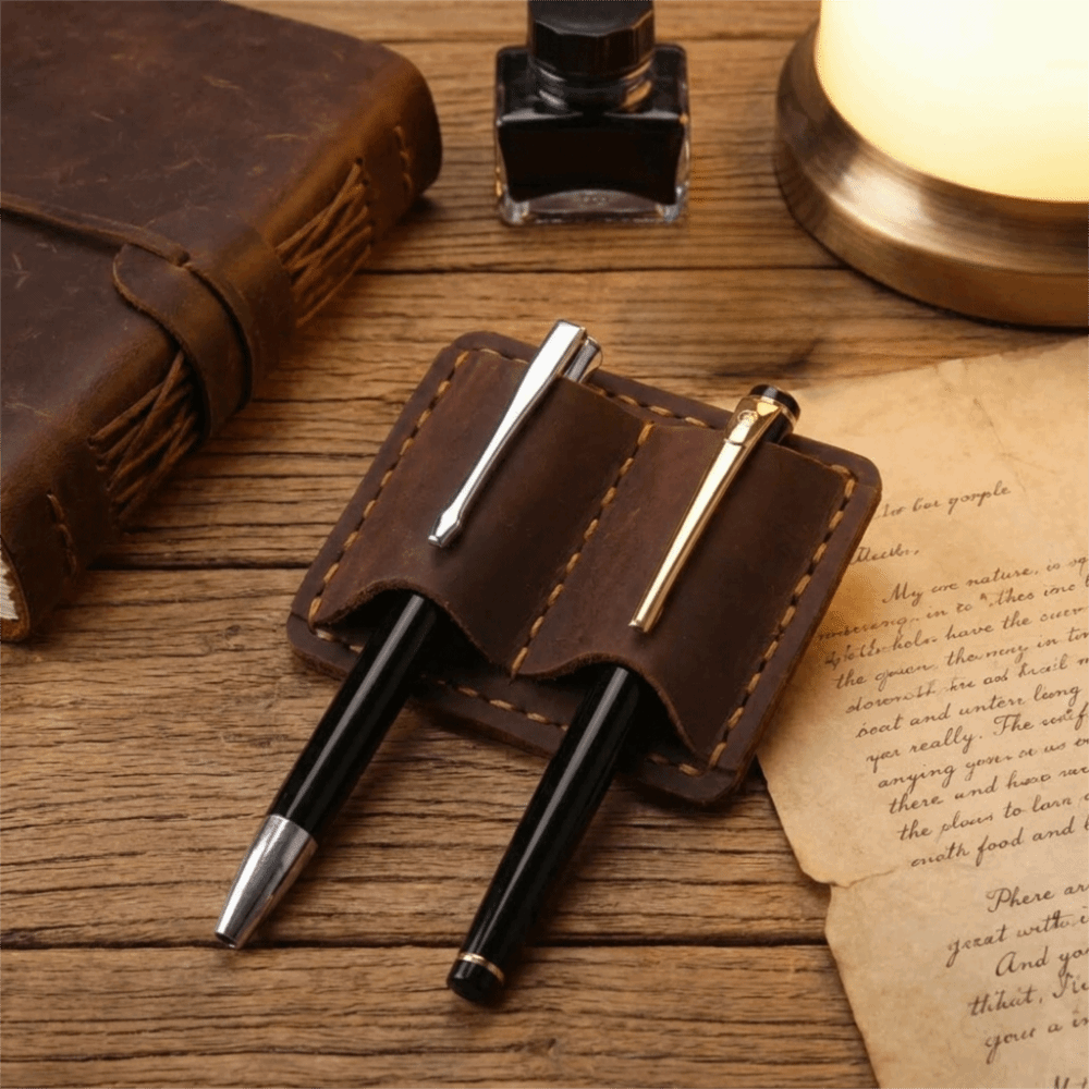 Double Vintage Leather Pen Loo - огляд і ціна Leatherwork Books