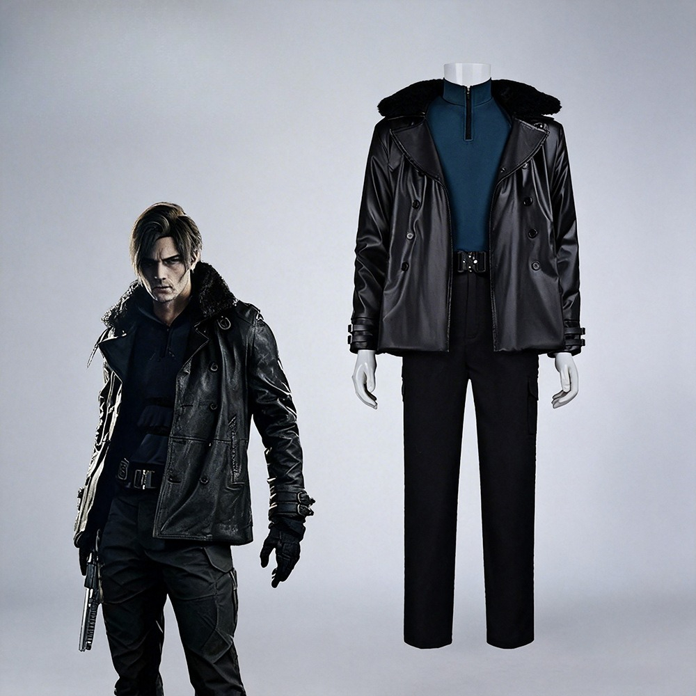 Game Leon Kennedy Re9 Evil Cos - огляд і ціна Leather Work Pants